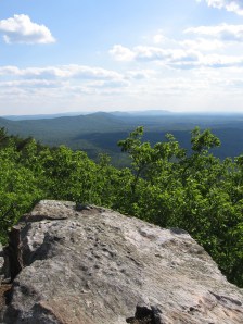 The view from our planned campsite along the Pinhoti on a much sunnier day. 