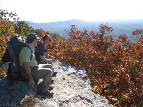 Enjoying the view along the Pinhoti Trail near McDill Point.