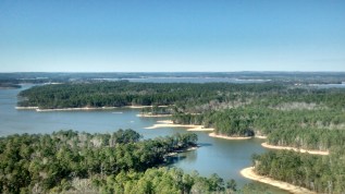 The view from the top of the fire tower is probably the best on the lake.