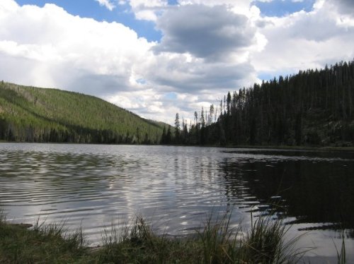 A mountain lake at Yellowstone National Park.